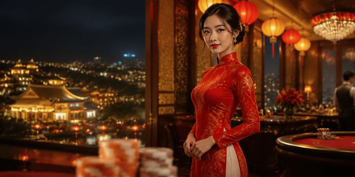 Phụ nữ mặc áo dài tại Hội An trải nghiệm giải trí casino trực tuyến