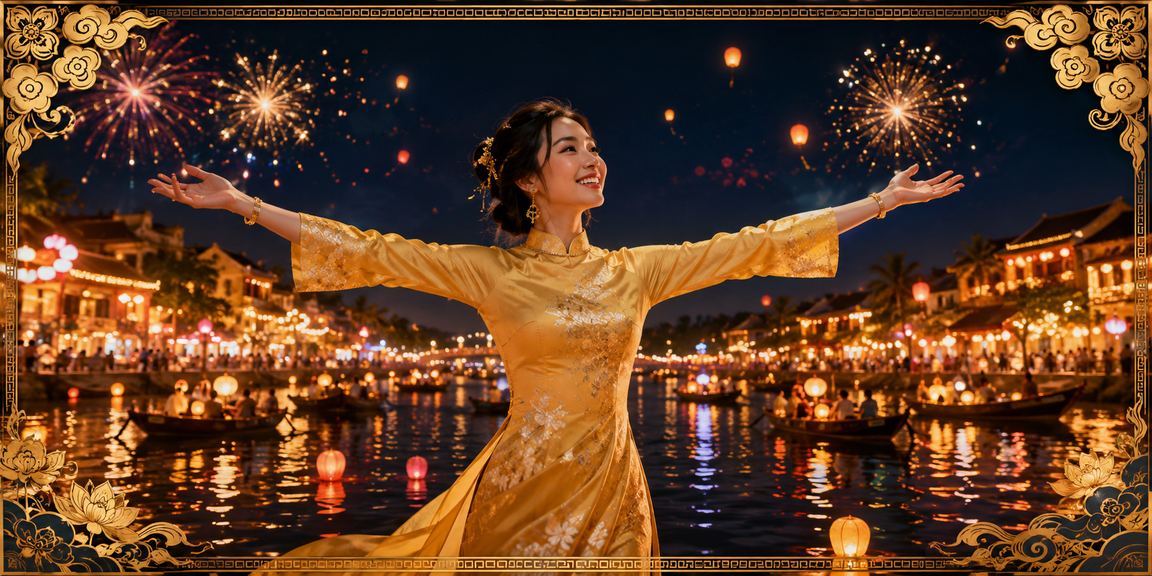 Lễ hội đèn lồng Hội An và không khí xổ số may mắn rộn ràng ban đêm
